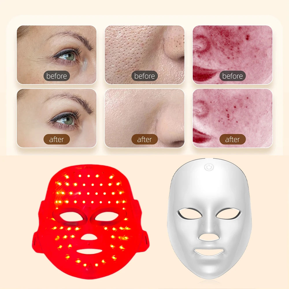 Rechargeable Facial LED Mask 7 Colors LED