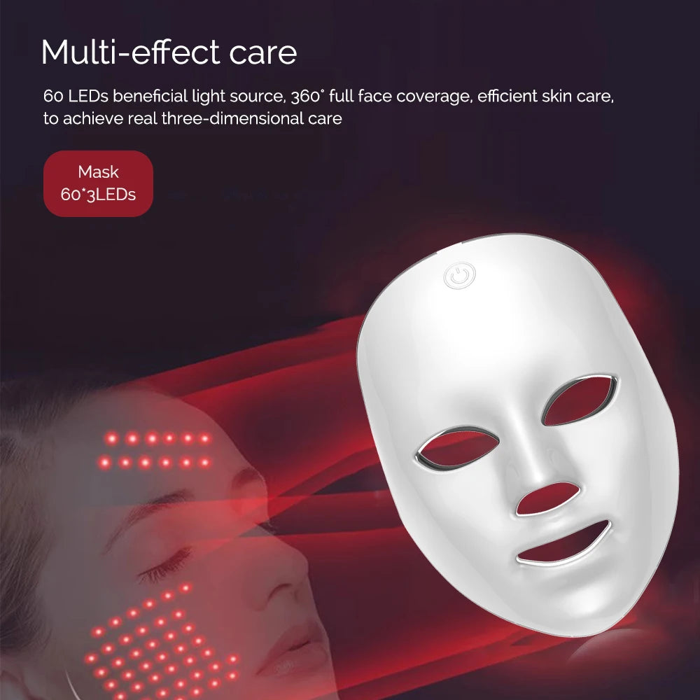 Rechargeable Facial LED Mask 7 Colors LED